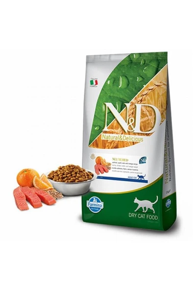 N&d Dusuk Tahıllı Somonlu Kısır Kedi Maması 10 Kg ürün görseli 1