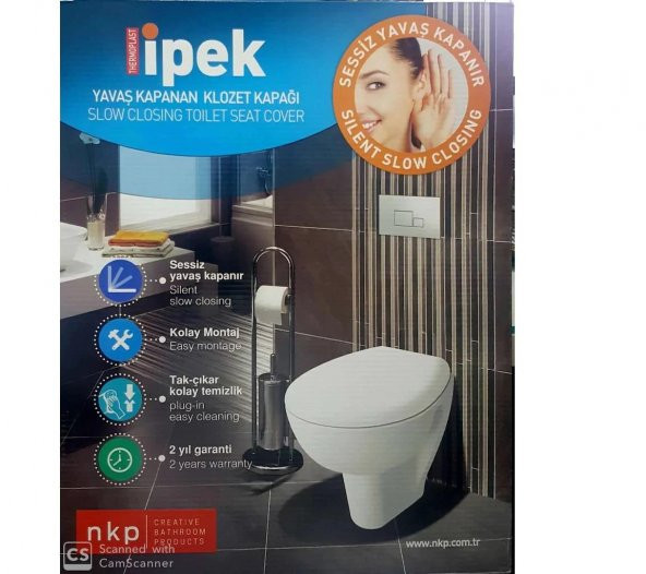 Nkp İpek Sessiz Yavaş Kapanan Klozet Kapağı 0304 ürün görseli 1