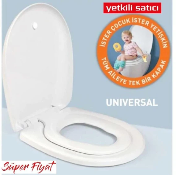 Nkp Üniversal Çocuk Adaptörlü & Yavaş Kapanan Klozet Kapağı ürün görseli 1