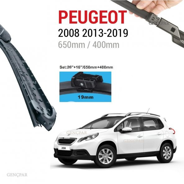 Peugeot 2008 Silecek Takımı 2013-2019 ürün görseli 1
