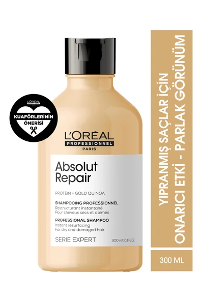 Loreal Professionnel Serie Expert Absolut Repair Yıpranmış Saçlar Için Onarıcı Şampuan 300 ml ürün görseli 1
