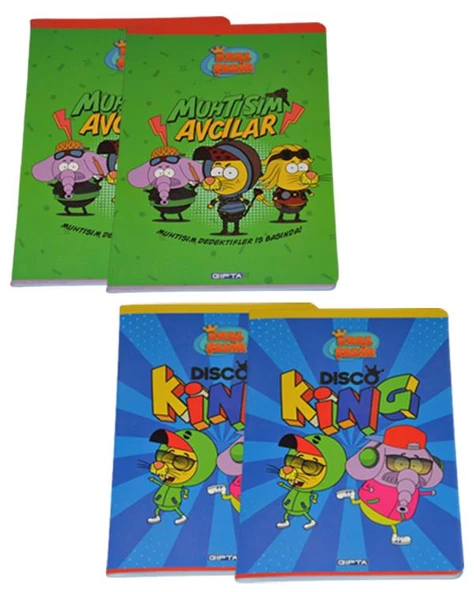 Temel Kral Şakir 4 Parça A4 Defter Seti ürün görseli 1
