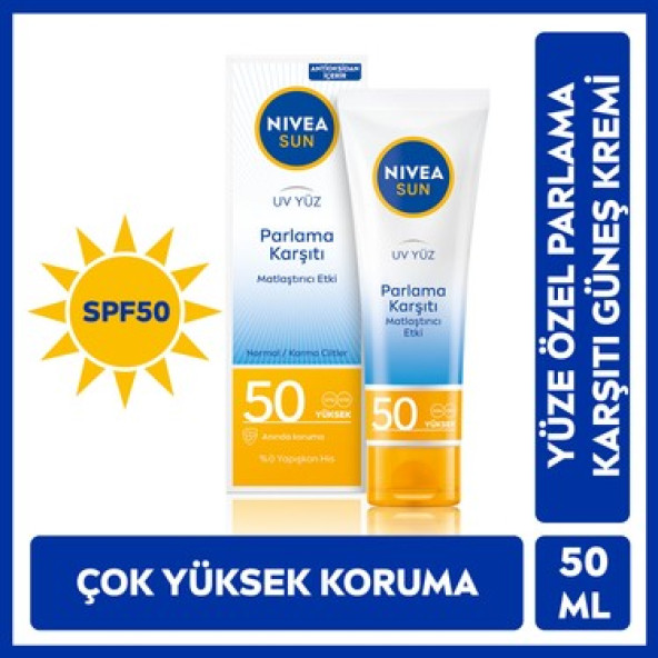 Nivea Sun Parlama Karşıtı Yüz Kremi Spf50 50 ml ürün görseli 1