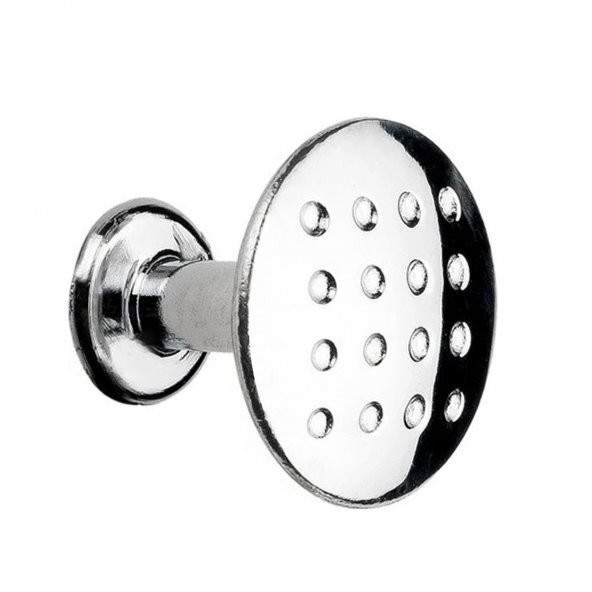 Noktalı Düğme Çekmece Dolap Kapak Kulpu Kulbu Krom Metal Daire Kulp ürün görseli 1