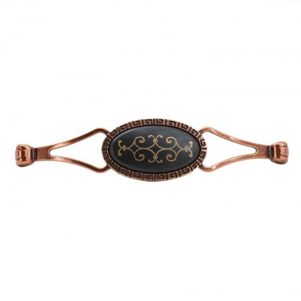 Çekmece Dolap Kapak Kulpu Kulbu Antik Bakır Metal Kulp 128 mm ürün görseli 1
