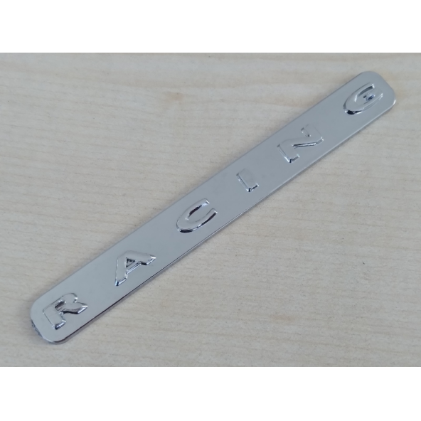RACİNG LOGOSU 10,5x1,5cm KABARTMA SPORT ARMA GRİ (RACİNG ARMASI) RACİNG YAZISI - RACİNG LOGO ürün görseli 1