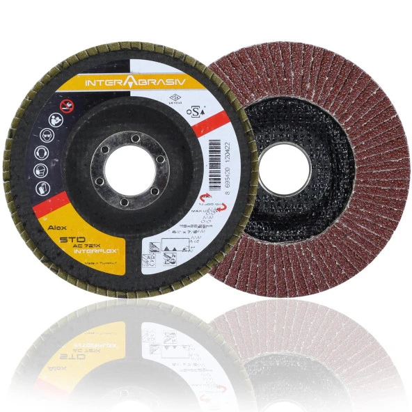 İNTERFLEX Ahşap FLAP DİSK Zımpara 40 Kum 115 mm ürün görseli 1