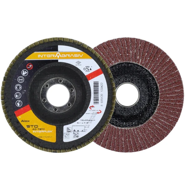 İNTERFLEX Ahşap FLAP DİSK Zımpara 40 Kum 115 mm - Resim 2