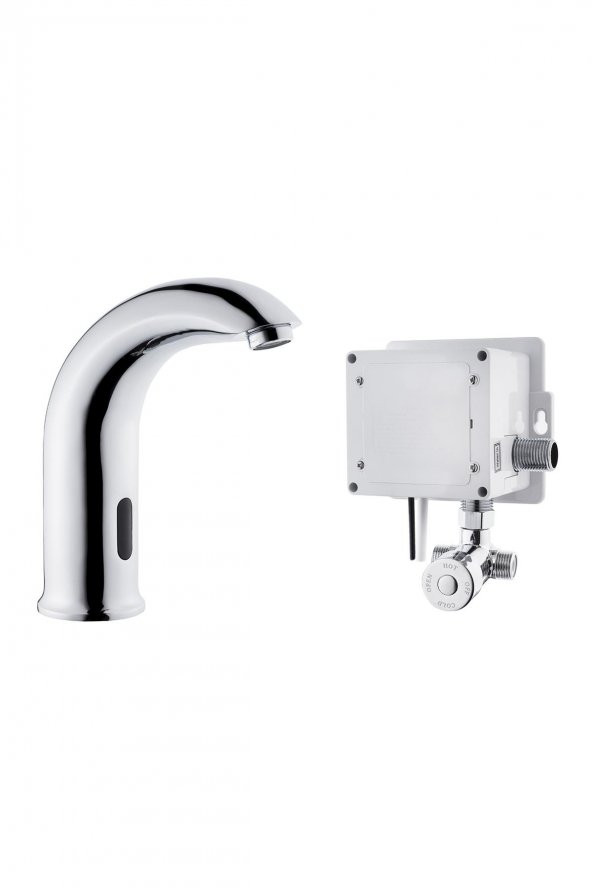 Gms Fotoselli Sensörlü Lavabo Musluk Bataryası Çift Girişli FT013 ürün görseli 1