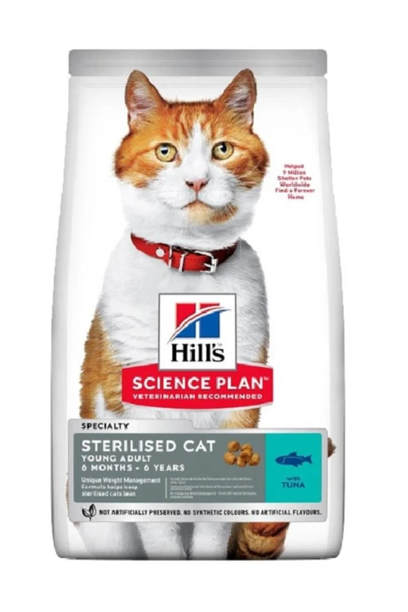 Hill's SCIENCE PLAN Sterilised Genç Yetişkin Tuna Balıklı Kedi Maması 1,5kg