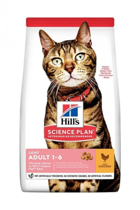Hills Science Plan Hills Light Tavuk Etli Düşük Kalorili Yetişkin Kedi Maması 3 kg ürün görseli 1
