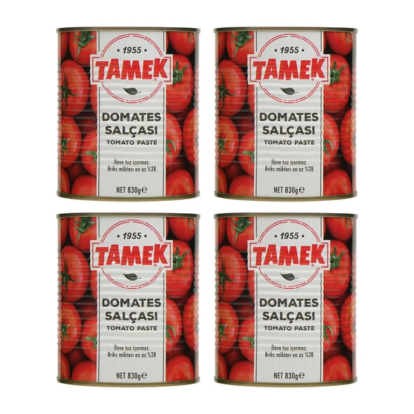 Tamek Domates Salçası Teneke 4 x 830 G ürün görseli 1