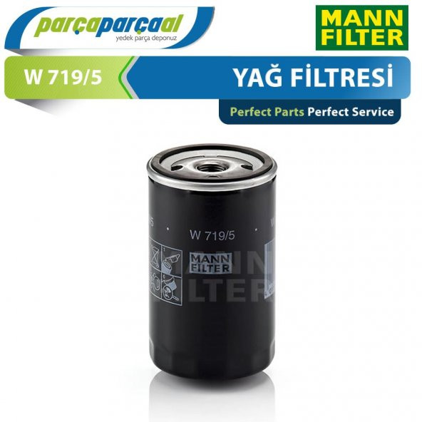 W 719/5 Mann Volkswagen Golf 1-2-3 Benzinli 74-99 Yağ Filtresi ürün görseli 1