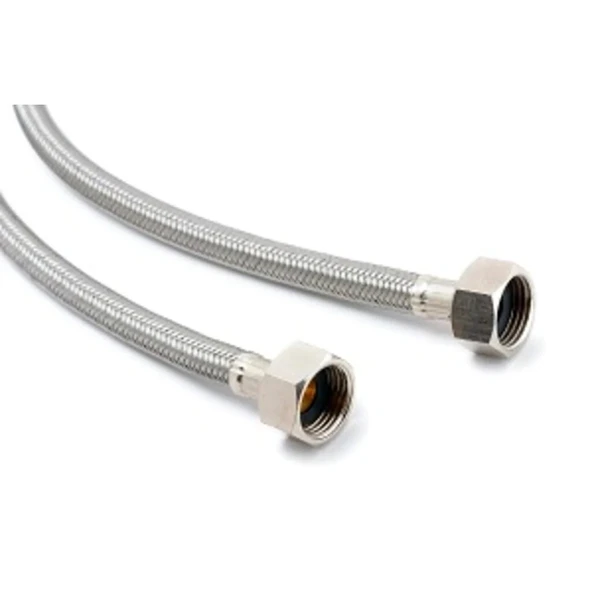 2 Adet 3/8 Dişi Çelik Klozet Bağlantı Flex Hortumu Spirali 50 cm ürün görseli 1