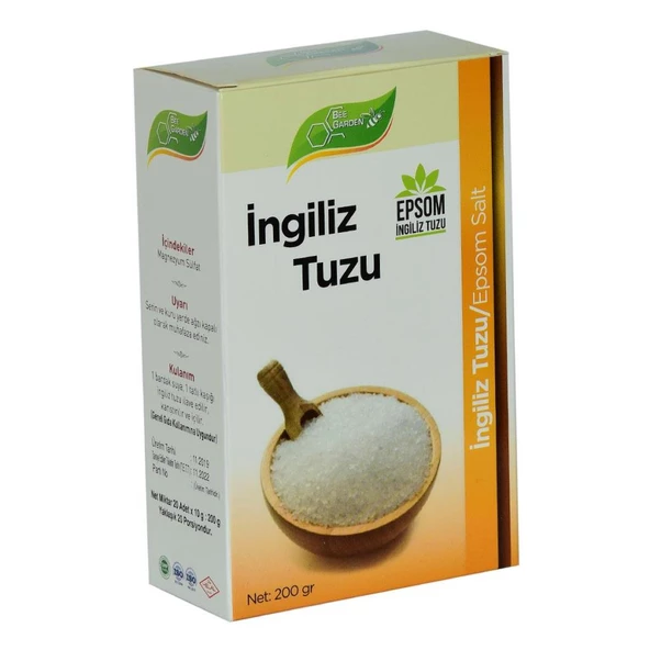 Bee Garden Yenir İngiliz Tuzu Epsom Salt Magnezyum Sülfat 200GR ürün görseli 1