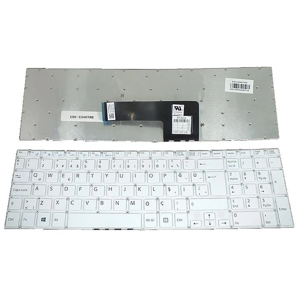Sony Vaio 149239751ca, 149239521US Notebook Klavyesi (Beyaz TR) - Resim 2