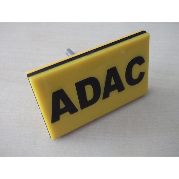ADAC YAZILI VİDALI PANJUR ARMASI SARI 1.KALİTE (ADAC vidalı arma) R12 M131, M124 panjur arması ürün görseli 1