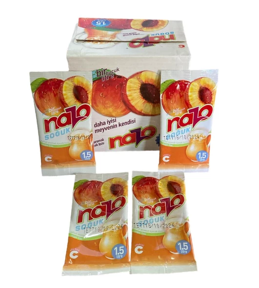 Nazo Şeftali Aromalı İçecek Tozu 9gr 24 Adet ürün görseli 1