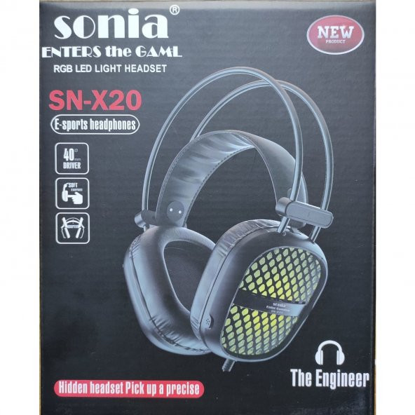 Sonia SN-X20 Stereo Oyuncu Kulaklığı - Resim 2