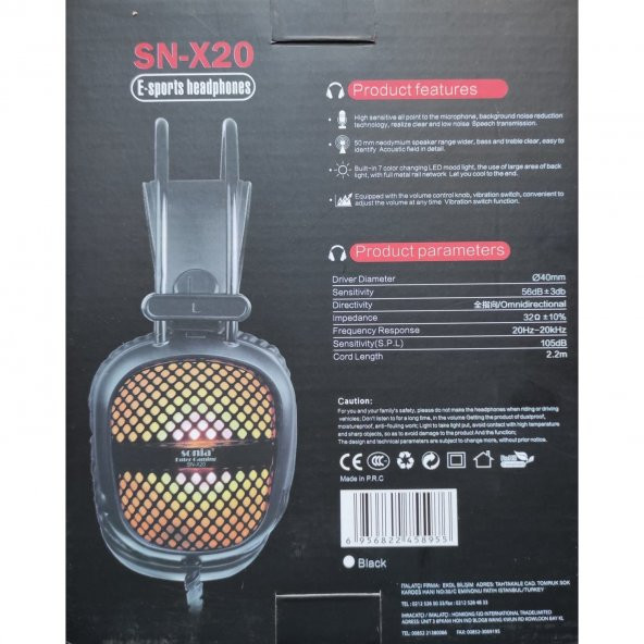 Sonia SN-X20 Stereo Oyuncu Kulaklığı - Resim 3