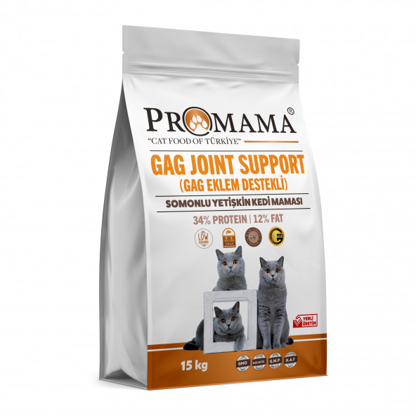 Promama Balıklı GAG Eklem Destekli Yetişkin Kısır Kedi Maması 15 KG - 452791 ürün görseli 1
