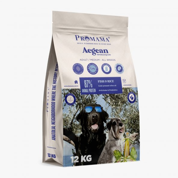 Promama Aegean Adult Balıklı Yetişkin Köpek Maması 12 KG - 452210 ürün görseli 1