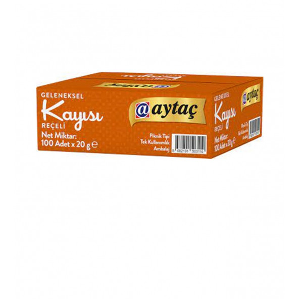 Aytaç Piknik Tipi Geleneksel Kayısı Reçeli 1 Koli (20 g. x 100 Adet) ürün görseli 1