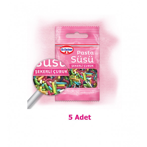 Dr. Oetker Dekor Serisi Pasta Süsü Şekerli Çubuk (10 g. x 5) ürün görseli 1