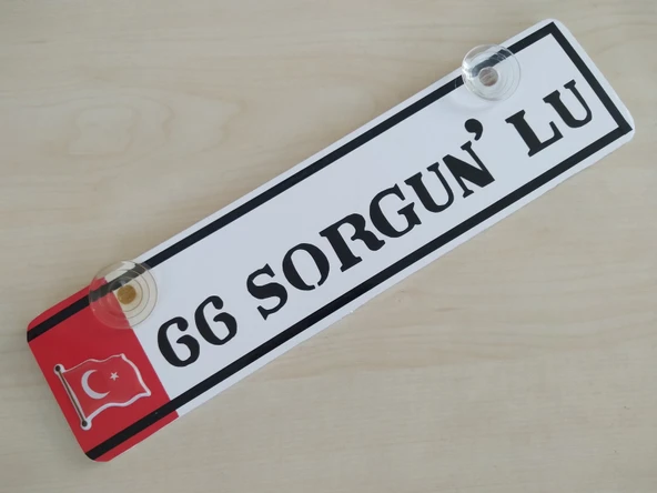 66 SORGUNLU DEKOR PLAKA (30x7cm) vantuzlu Pleksi (Dekor Levha) DEKOR PLAKA, 66 YOZGAT PLAKA ürün görseli 1