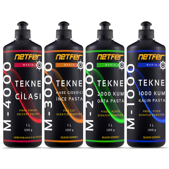 Netfer 4'lü Marin Tekne Pasta Cila Set - 4x1 L ürün görseli 1