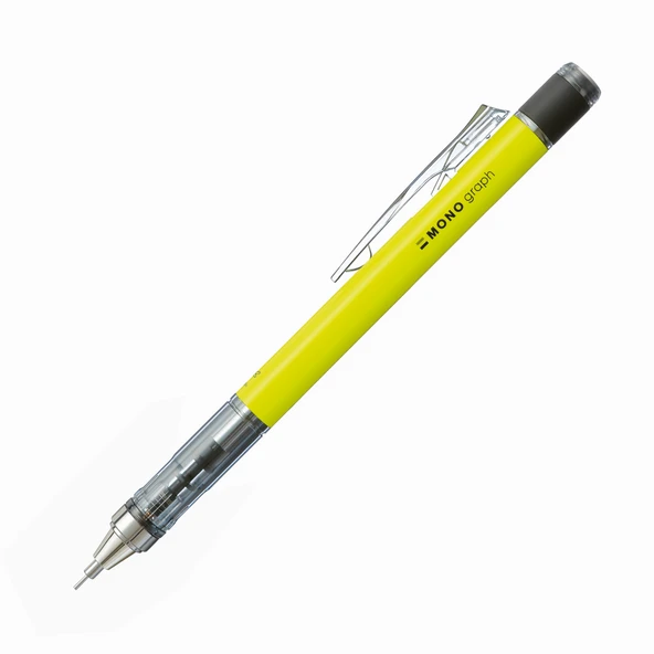 Tombow Mono Graph 0.7mm Mekanik Kurşun Kalem Neon Sarı -KUTULU-  / MG 53R7 ürün görseli 1