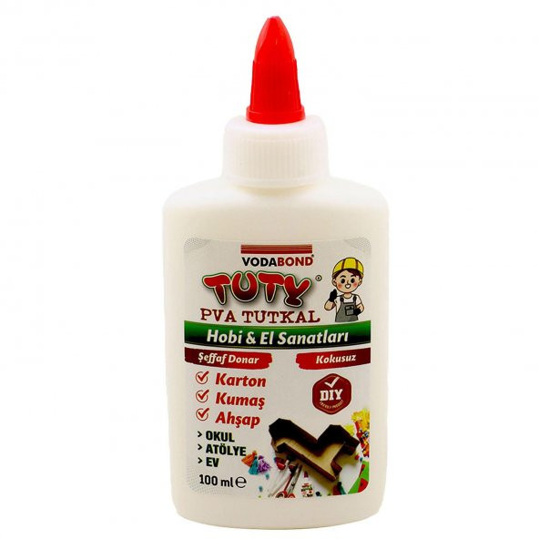 Karton Kumaş Ahşap Tutkalı Şeffaf Donar 100 ml ürün görseli 1