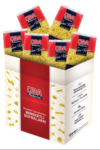 Oba Makarna İri Kalem Kesme (8x500 Gr) ürün görseli 1