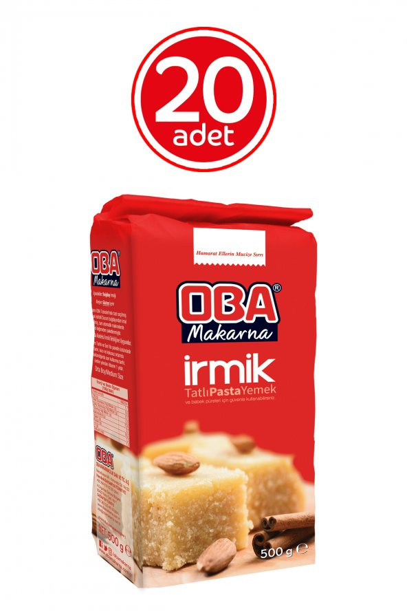 Oba İrmik 500 Gr x 20 Adet ürün görseli 1