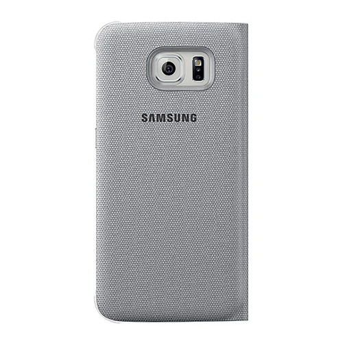 Samsung Galaxy S6 Orjinal S-View Cover (Tekstil) - Gri EF-CG920BSEGWW ürün görseli 1