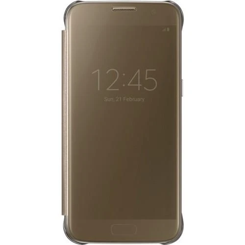 Samsung Galaxy S7 Clear View Cover Orjinal Kılıf Altın EF-ZG930CFEGWW ürün görseli 1