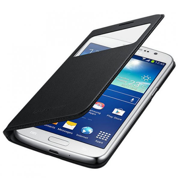 Samsung G7100 Galaxy Grand 2 Orjinal S View Cover Kılıf Siyah - EF-CG710BBEGWW (Outlet) ürün görseli 1