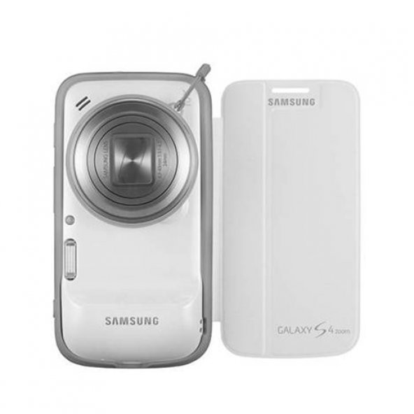 Samsung Galaxy S4 Zoom SM-C1010 Orjinal Flip Cover - Beyaz EF-GGS10FWEGWW (Outlet) ürün görseli 1