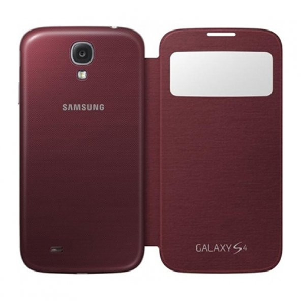 Samsung Galaxy S4 Orjinal S View Cover Kılıf - Kırmızı EF-CI950BREGWW (Outlet) ürün görseli 1