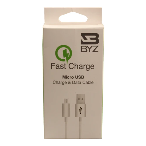 BYZ Fast Charge Micro Usb Data ve Şarj Kablosu - Beyaz - Resim 4