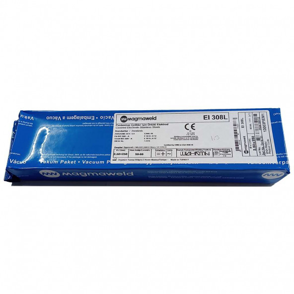 Magmaveld EI 308L Paslanmaz Çelik Elektrod 2.50x250 mm (80 li paket) ürün görseli 1