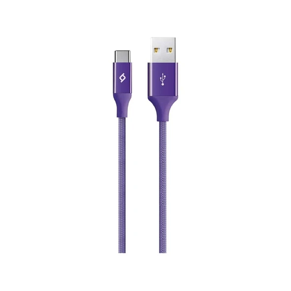 Ttec AlumiCable Type-C Kablo Mor 1.2M - 2DK18MR - Resim 2