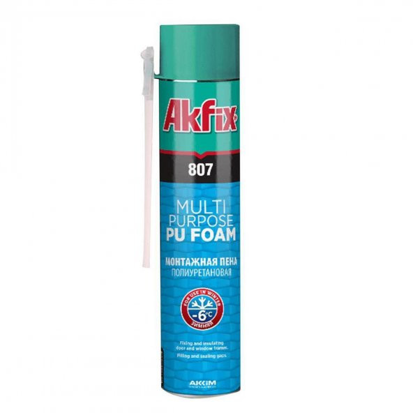 Akfix 807 Çok Amaçlı Profesyonel Pu Köpük Pipetli 850 GR ürün görseli 1