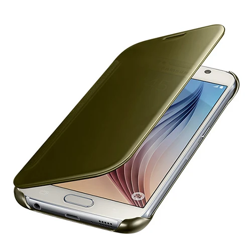 Samsung Galaxy S6 Orjinal Clear View Cover - Altın EF-ZG920BFEGWW (Outlet) ürün görseli 1