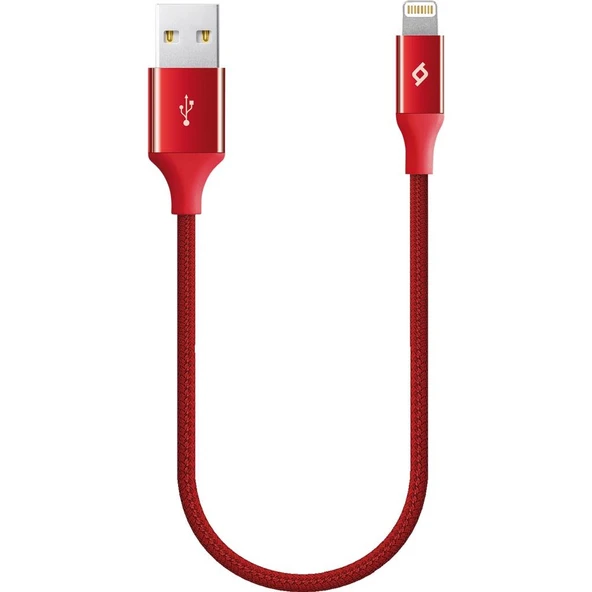 Ttec AlumiCable Mini 30 cm Lightning Şarj Kablo Kırmızı - 2DK28K ürün görseli 1