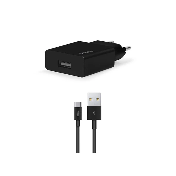Ttec Smartcharger Seyahat Şarj Aleti 2.1A + Type-C Kablo Siyah - 2SCS20CS ürün görseli 1