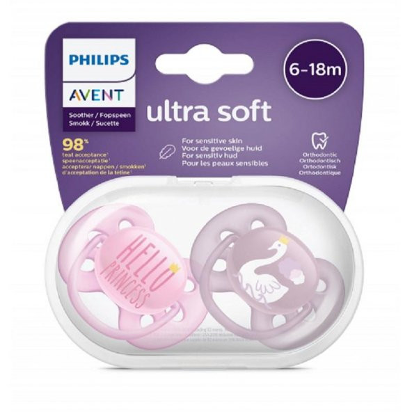 Philips Avent SCF223-02 Ultra Soft Emzik 2'li 6-18 Ay ürün görseli 1
