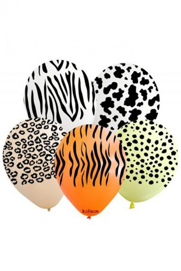 Beysüs Safari Desenli Renkli Baskılı Balon 10 lu ürün görseli 1
