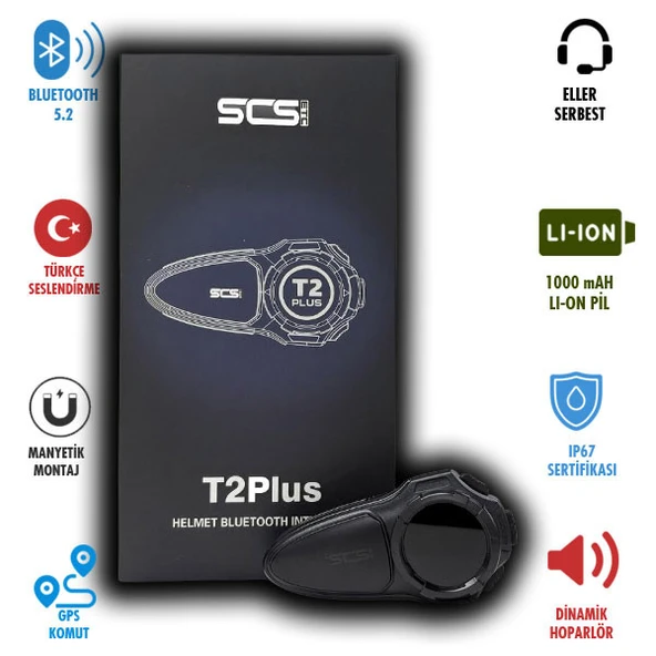 SCS T2 PLUS BLUETOOTH VE INTERCOM - Resim 2