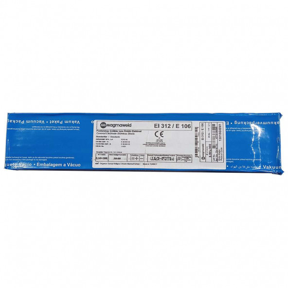 Magmaveld EI 312/E 106 Paslanmaz Çelik Elektrod 2.50x300 mm (98 li paket) ürün görseli 1